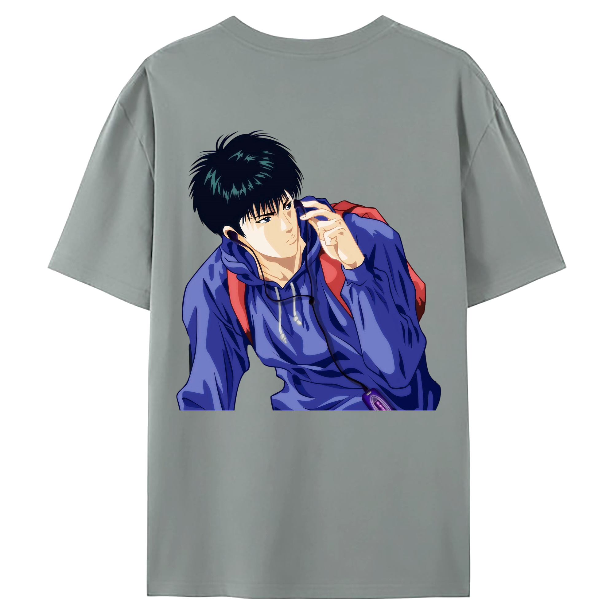 （画像用） SLAM DUNK／スラムダンク 綿100％ メンズ半袖Tシャツ（バックプリント） 通気性